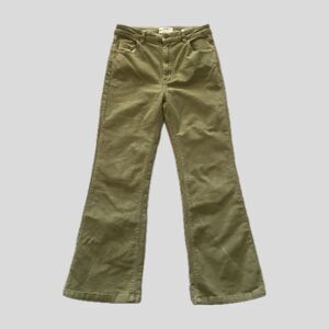 Cotton On Green Corduroy Original Flare Mid Rise Pants Jeans Preppy Academia 8